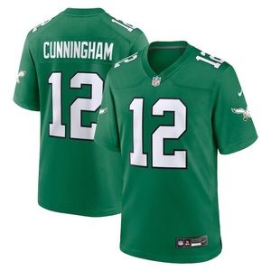 Green Mitchell n Ness Large Randall Cunningham Eagles away Green Jersey.